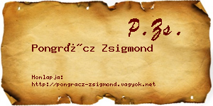 Pongrácz Zsigmond névjegykártya